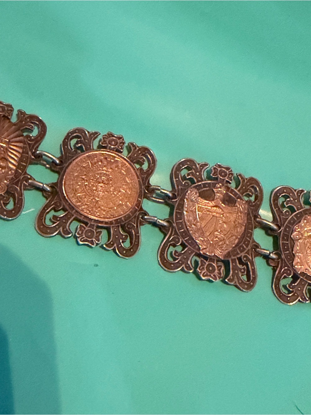 Vintage Mexican Taxco Panel Bracelet - Picture 10 of 12